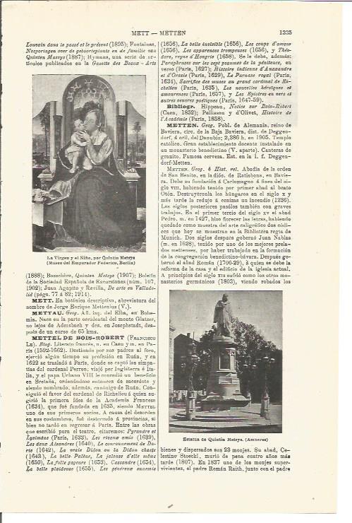 LAMINA V03452: Estatua de Q. Metsys en Amberes