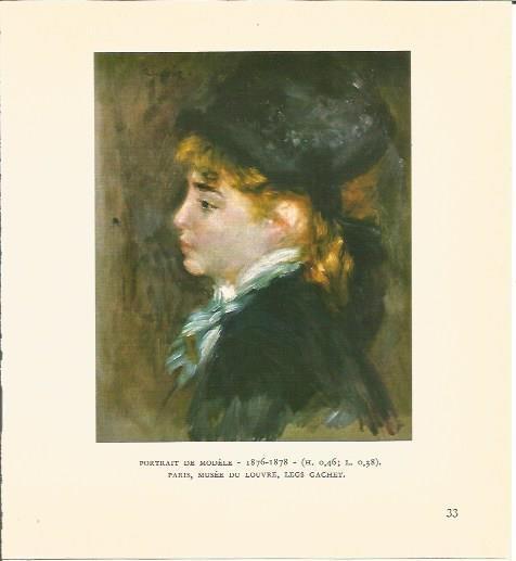 LAMINA V03486: Portrait de modele por Renoir
