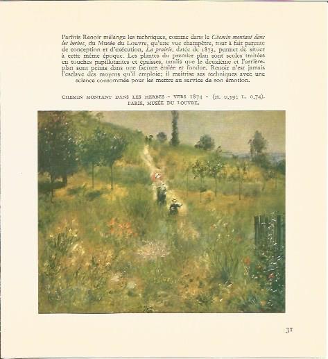 LAMINA V03485: Chemin montant dans les herbes por Renoir