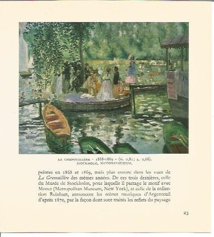 LAMINA V03482: Le grenouillere por Renoir