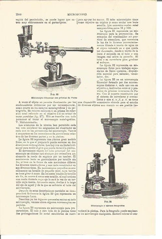 LAMINA V03476: Varios microscopios