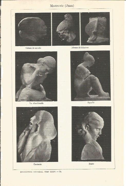 LAMINA V03423: Cabezas y bustos por Juan Mestrovic