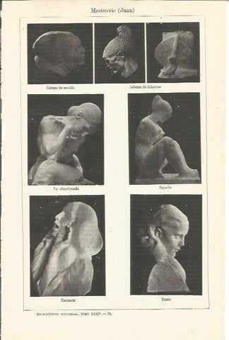 LAMINA V03423: Cabezas y bustos por Juan Mestrovic