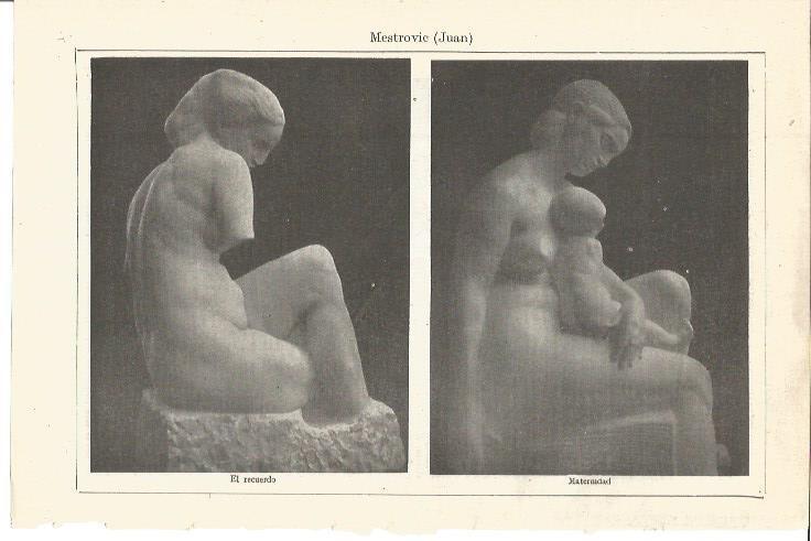 LAMINA V03422: El recuerdo y maternidad por Juan Mestrovic