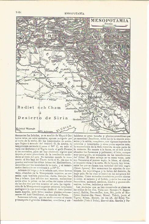 LAMINA V03415: Mapa de Mesopotamia