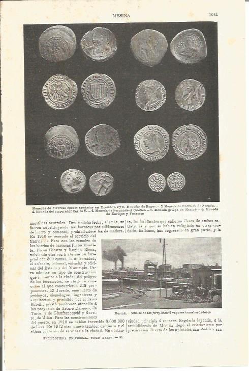 LAMINA V03412: Monedas de diversas epocas acuñadas en Mesina