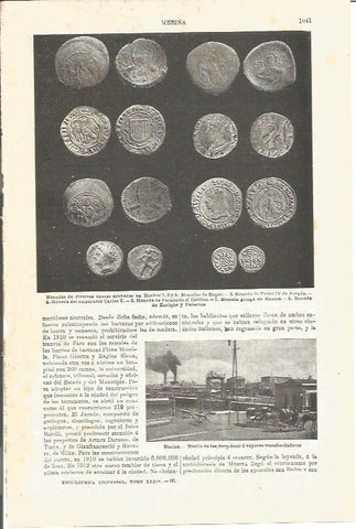 LAMINA V03412: Monedas de diversas epocas acuñadas en Mesina