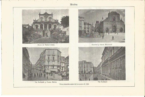 LAMINA V03409: Vistas tomadas antes del terremoto de 1908 en Mesina