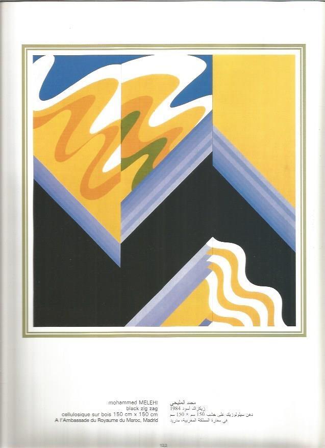 LAMINA V03554: Black zigzag por m. MELEHI