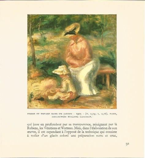 LAMINA V03510: Femme et enfant dans un jardin por Renoir