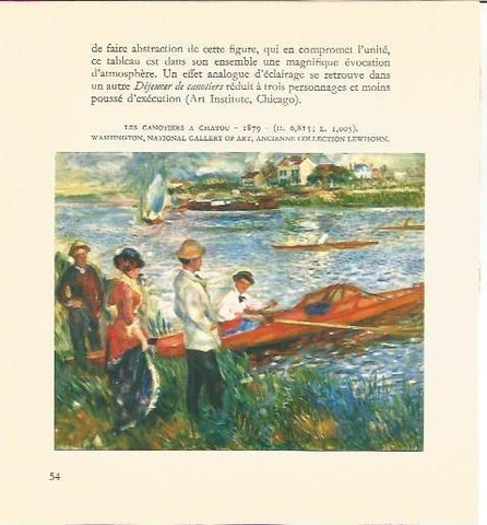 LAMINA V03496: Les canotiers a chatou por Renoir