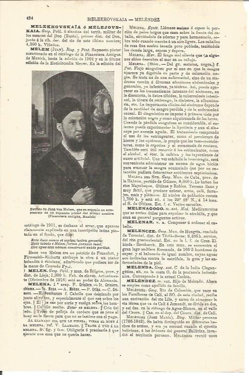 LAMINA V03298: Retrato de Juan von Melem