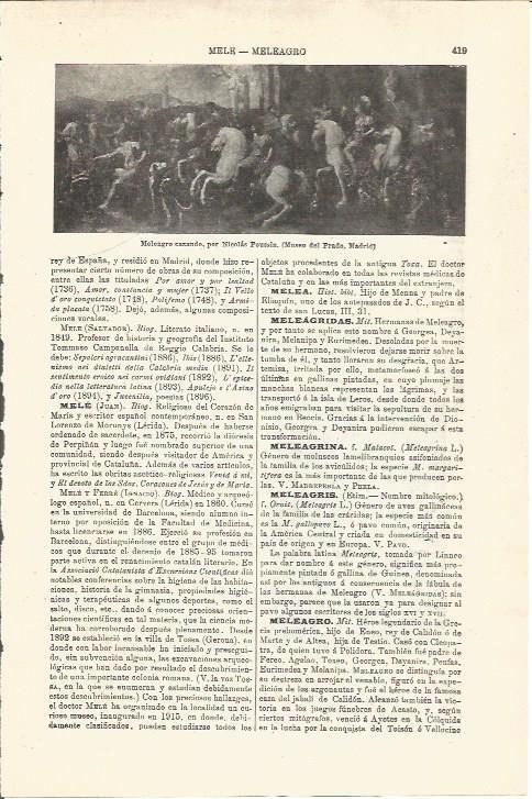 LAMINA V03297: Meleagro cazando por N. Poussin