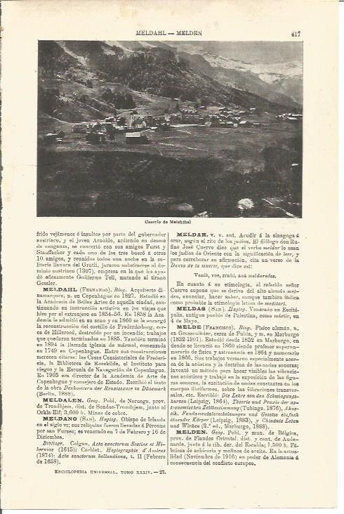 LAMINA V03296: Caserio de Melchthal, Suiza