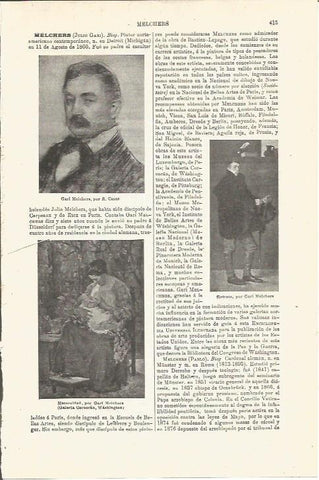 LAMINA V03295: Gari Melchers por R. Casas y Maternidad y retrato por Gari Melchers