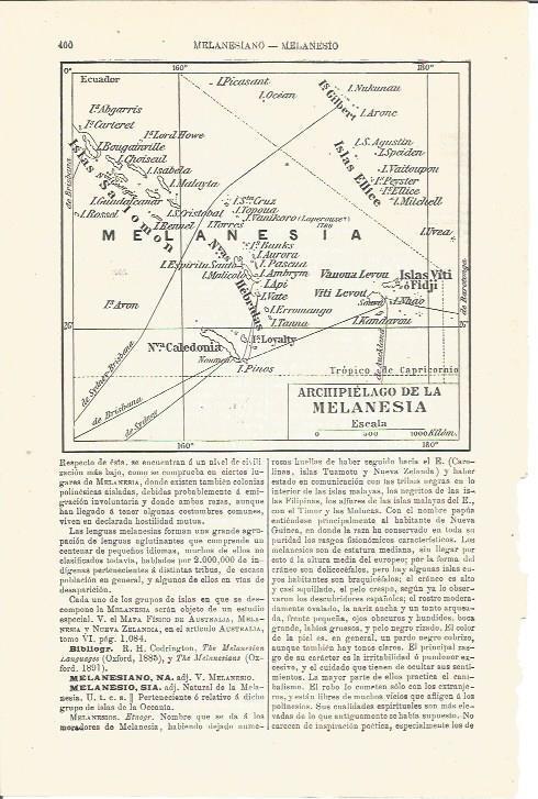LAMINA V03289: Mapa archipielago de la Melanesia