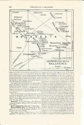 LAMINA V03289: Mapa archipielago de la Melanesia