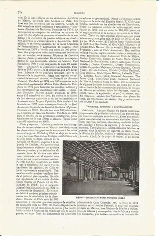 LAMINA V03284: Gran salon de fiestas del Casino español en Mejico