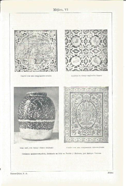 LAMINA V03283: Ceramicas de 1915 por Enrique Ventosa