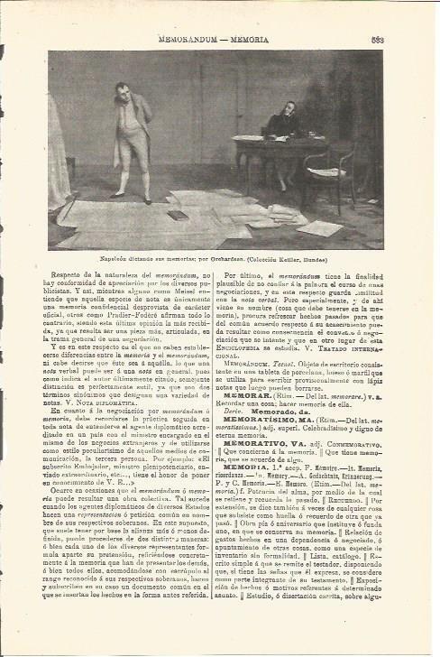 LAMINA V03318: Napoleon dictando sus memorias por Orchardson