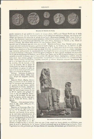 LAMINA V03317: Monedas de Memnon y los Colosos de Memnon