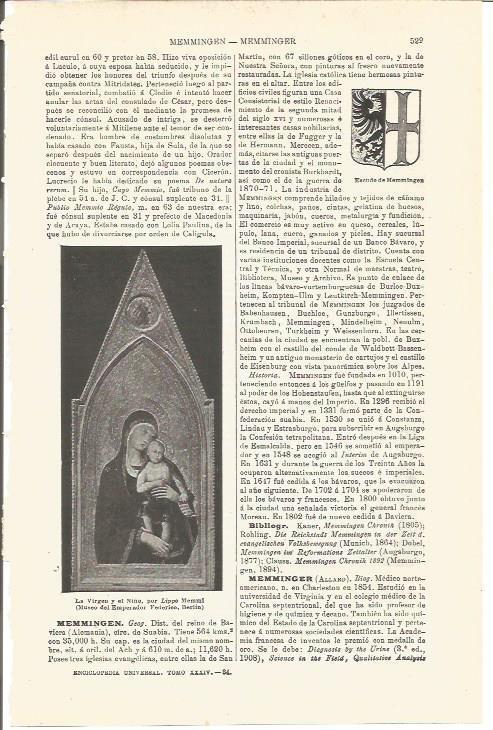 LAMINA V03316: La Virgen y el Niño por Lippo Memmi
