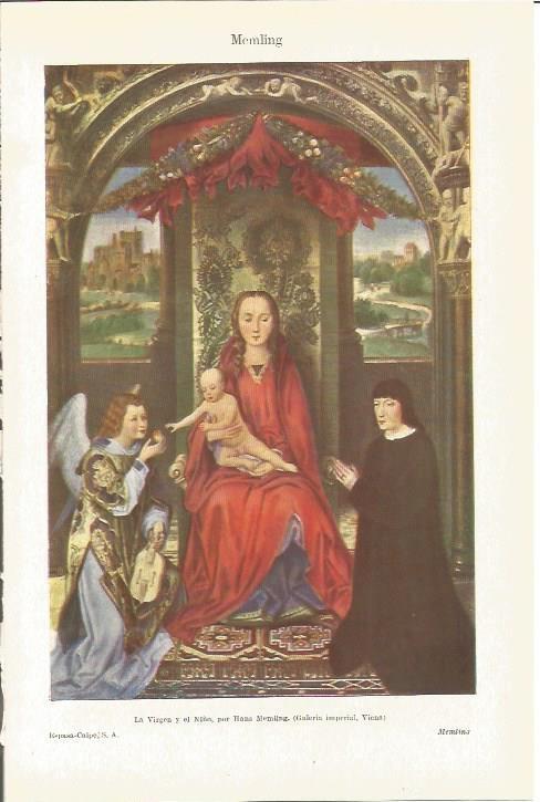 LAMINA V03312: La Virgen y el Niño por Hans Memling