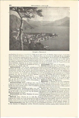 LAMINA V03322: Vista general de Menaggio, Italia