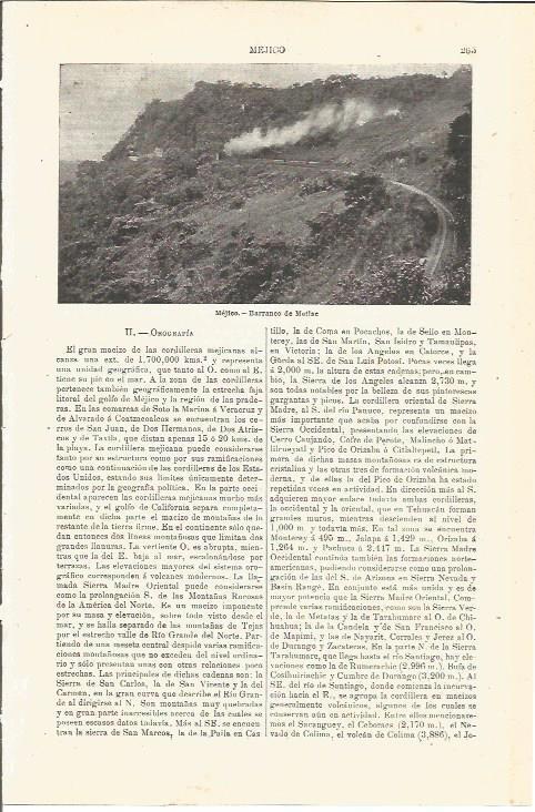 LAMINA V03251: Barranco de Metlae, Mejico
