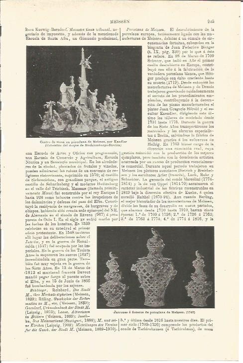 LAMINA V03243: Jarrones y porcelanas de Meissen