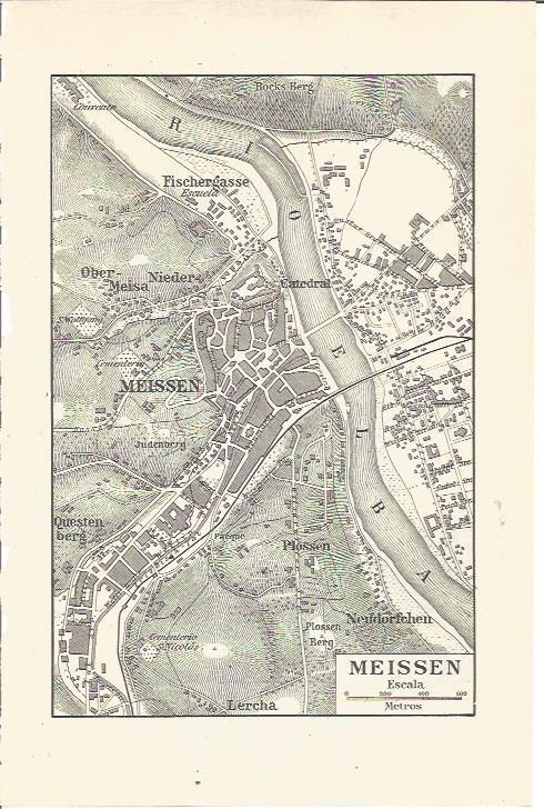 LAMINA V03242: Plano de Meissen, Alemania