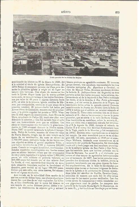 LAMINA V03277: Vista parcial de la ciudad de Mejico