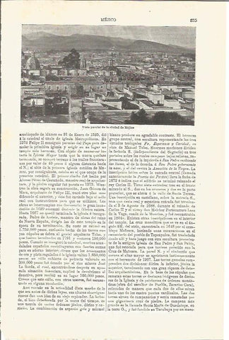 LAMINA V03277: Vista parcial de la ciudad de Mejico