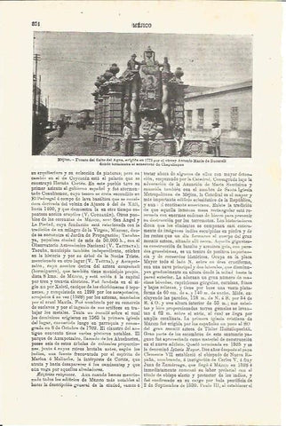 LAMINA V03276: Fuente del Salto del Agua, Mejico