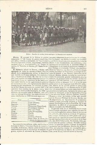 LAMINA V03267: Seccion de rurales de Mejico