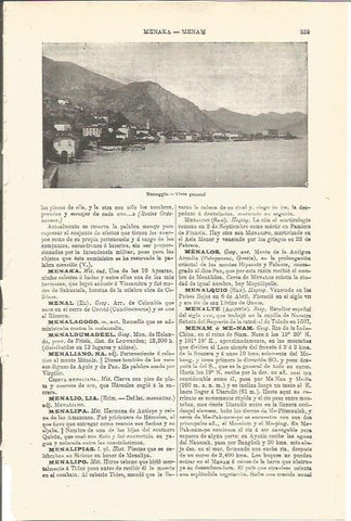 LAMINA V03323: Vista de Menaggio, Italia