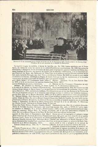 LAMINA V03369: Ceremonia de la coronacion de la Virgen de la Merced por G. Oller