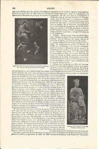 LAMINA V03368: Aparicion de la Virgen de la Merced por Murillo