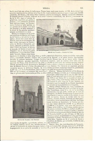 LAMINA V03388: Catedral y Palacio de Peon en Merida del Yucatan