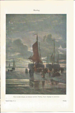 LAMINA V03404: Playa de Scheveningen por E. Guillermo Mesdag
