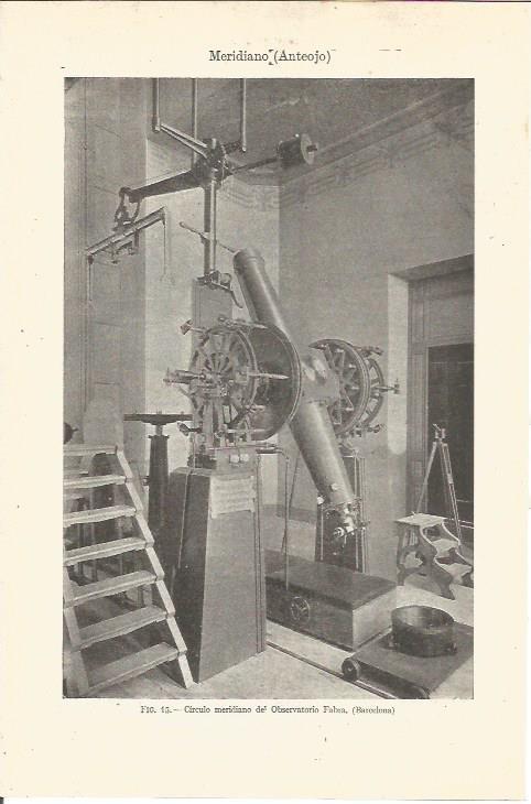 LAMINA V03393: Circulo meridiano del Observatorio Fabra en Barcelona