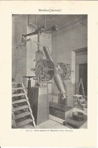 LAMINA V03393: Circulo meridiano del Observatorio Fabra en Barcelona