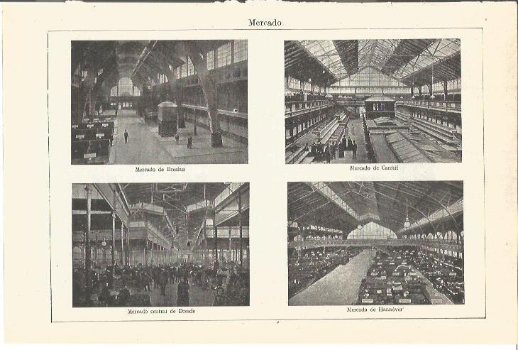 LAMINA V03366: Mercados de Breslau, Cardiff, Dresde y Hannover