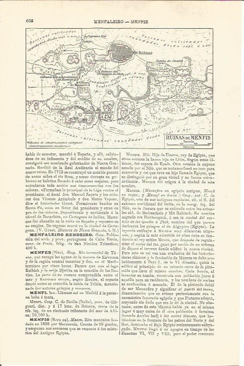 LAMINA V03333: Mapa ruinas de Menfis