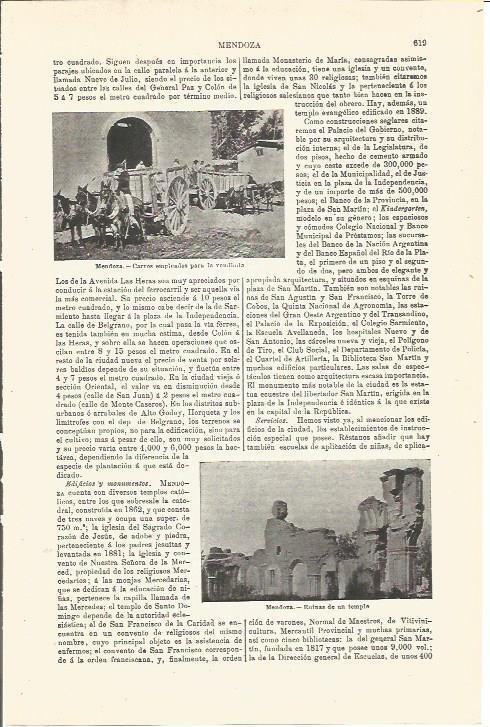 LAMINA V03327: Ruinas y carro en Mendoza