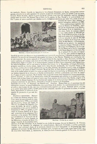 LAMINA V03327: Ruinas y carro en Mendoza
