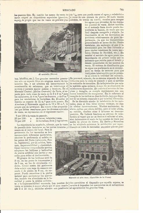 LAMINA V03362: Mercados de Berna y Castellon de la Plana