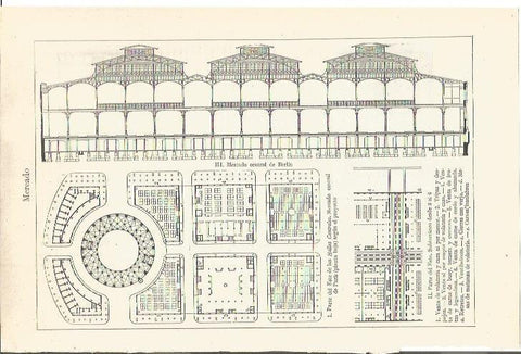 LAMINA V03359: Plantas de los mercados centrales de Paris y Berlin