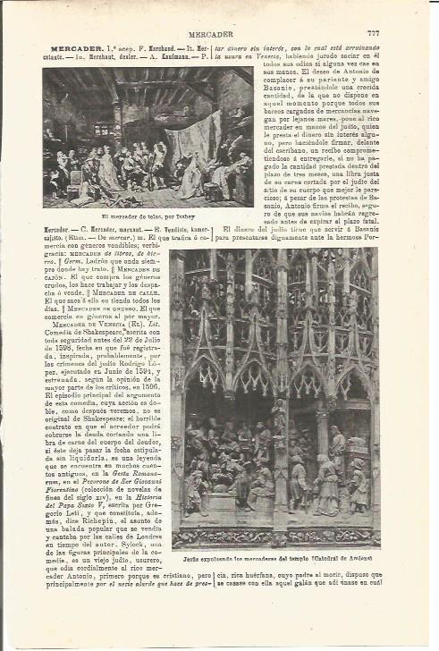 LAMINA V03356: El mercader de telas por Isabey