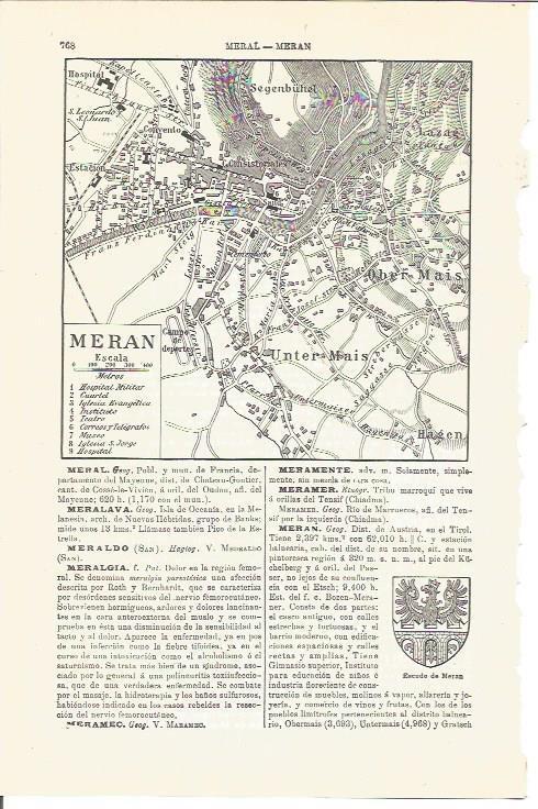 LAMINA V03352: Mapa de Meran